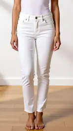 Red Button - Lange Broek - Wit