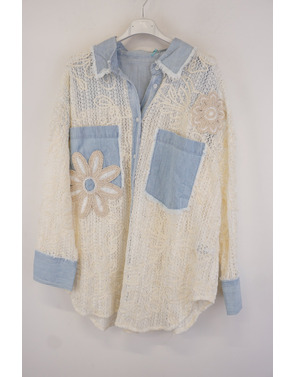 Garde-robe - Blouse - Blauw-beige