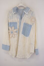 Garde-robe - Blouse - Blauw-beige