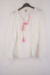 Garde-robe - Blouse - Wit-roze