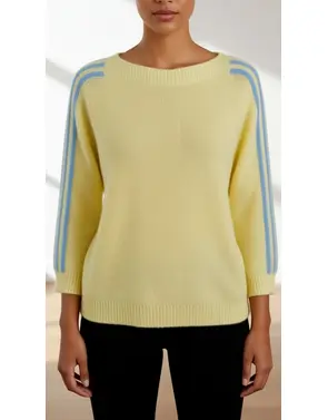 Garde-robe - Pull - Geel-blauw