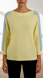 Garde-robe - Pull - Geel-blauw