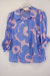 Garde-robe - Blouse - Blauw-roze
