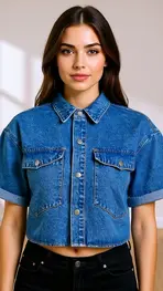 Amelie &amp; Amelie - Blouse - Jeans licht