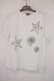 Garde-robe - T-shirt - Wit-groen