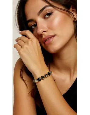 Garde-robe - Armband - Zwart-zilver