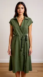 Garde-robe - Kort Kleedje - Kaki