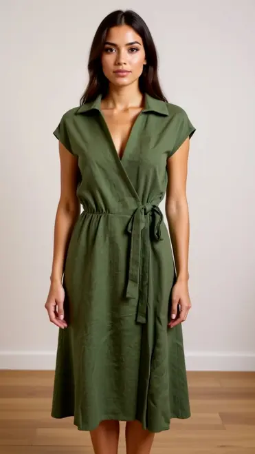 Garde-robe - Kort Kleedje - Kaki