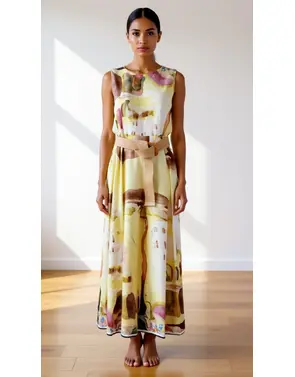 Garde-robe - Lang kleed - Geel