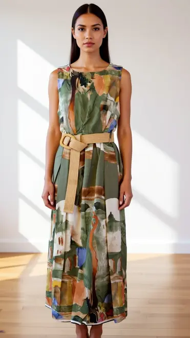 Garde-robe - Lang kleed - Kaki