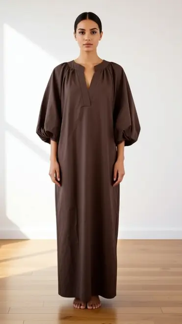 Garde-robe - Lang kleed - Bruin