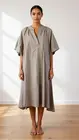 Garde-robe - Halflang Kleedje - Taupe