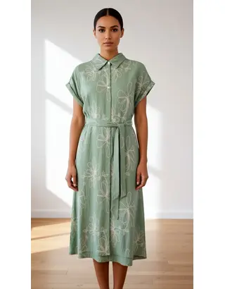 Garde-robe - Halflang Kleedje - Kaki