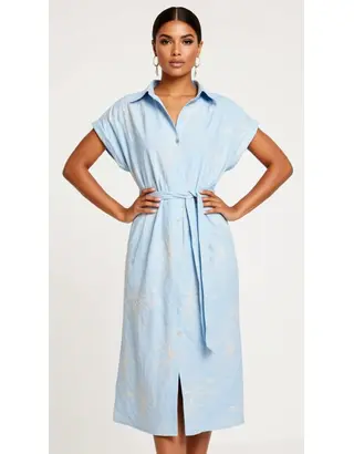 Garde-robe - Halflang Kleedje - Blauw