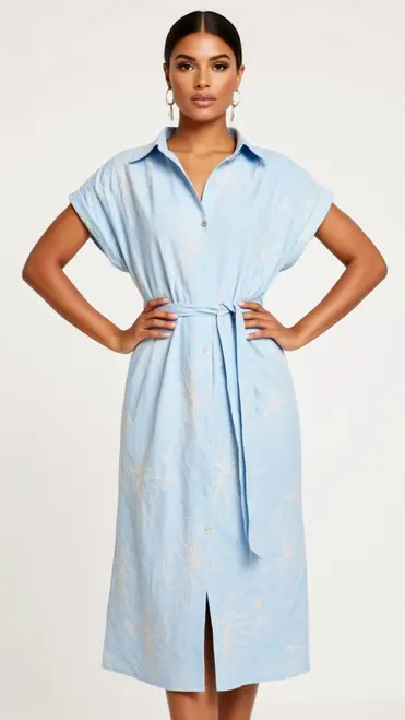 Garde-robe - Halflang Kleedje - Blauw