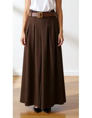 Garde-robe - Lange Rok - Bruin