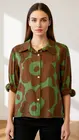 Garde-robe - Blouse - Groen-bruin