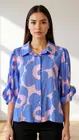 Garde-robe - Blouse - Blauw-roze