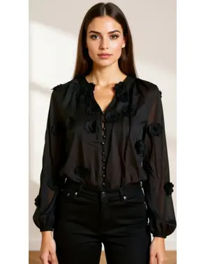 Garde-robe - Blouse - Zwart