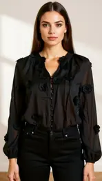 Garde-robe - Blouse - Zwart