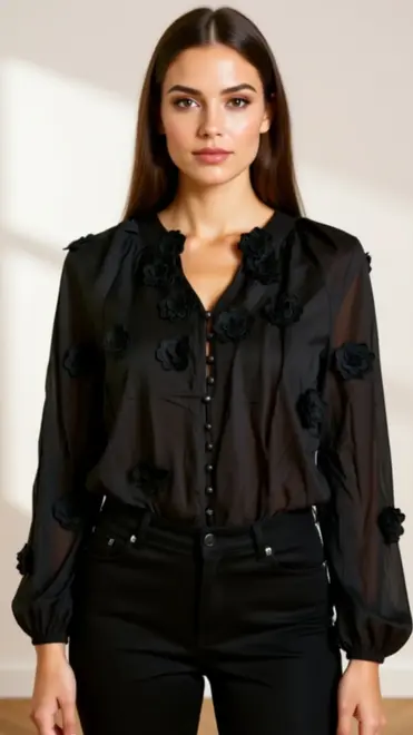 Garde-robe - Blouse - Zwart