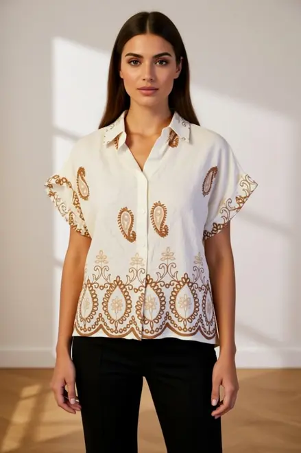 Garde-robe - Blouse - Beige-bruin