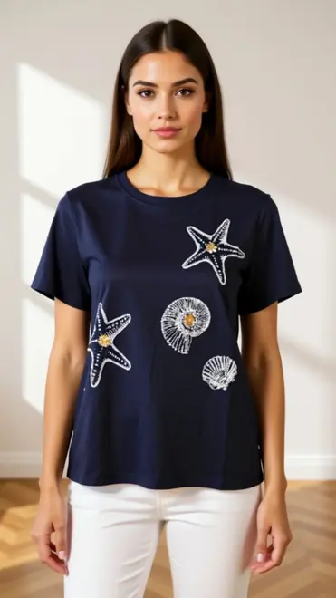 Garde-robe - T-shirt - Marine