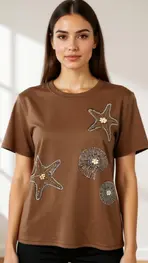 Garde-robe - T-shirt - Bruin