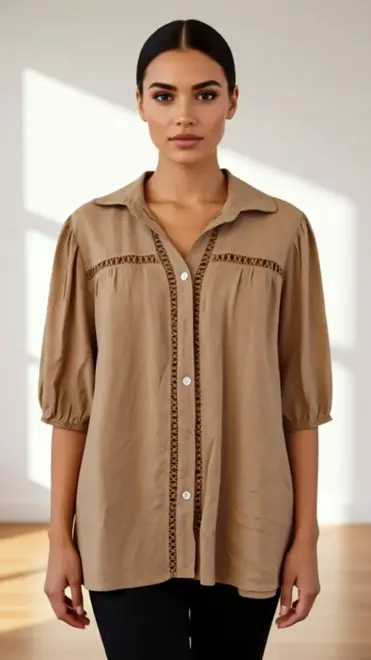 Garde-robe - Blouse - Camel