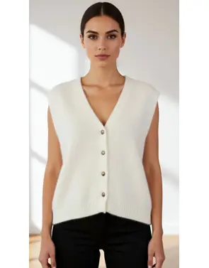 Garde-robe - Gilet - Ecru