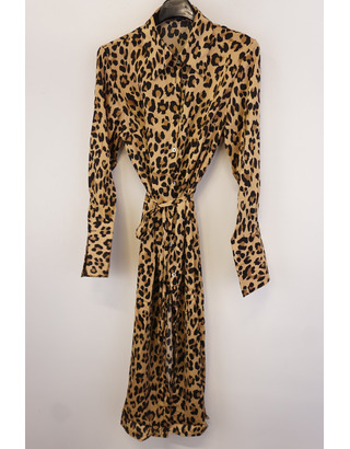 Garde-robe - Lang kleed - Zwart-beige