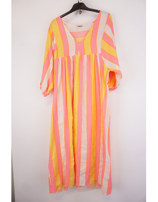 Garde-robe - Lang kleed - Geel-roze