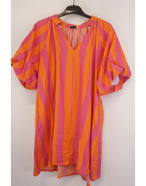 Garde-robe - Kort Kleedje - Fushia-oranje