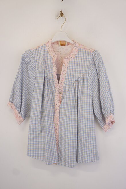 Garde-robe - Blouse - Blauw-roze