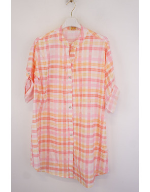 Garde-robe - Kort Kleedje - Oranje-ecru