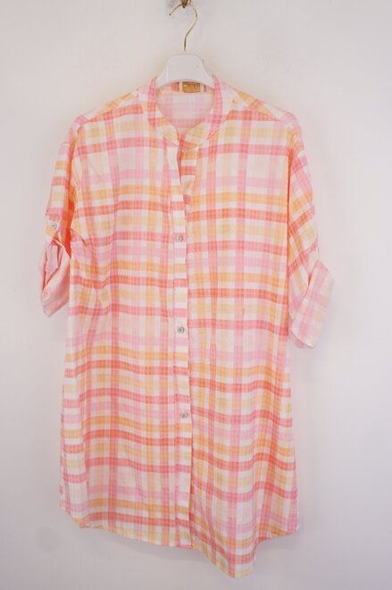 Garde-robe - Kort Kleedje - Oranje-ecru