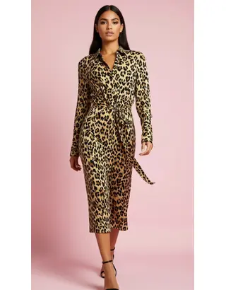 Garde-robe - Lang kleed - Zwart-beige