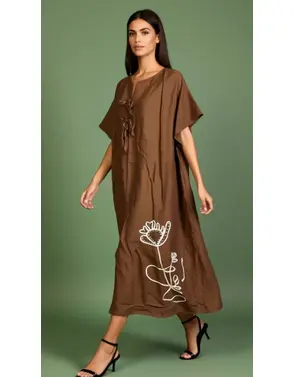 Garde-robe - Lang kleed - Bruin