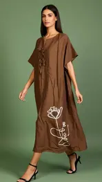 Garde-robe - Lang kleed - Bruin