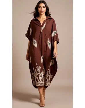 Garde-robe - Lang kleed - Bruin