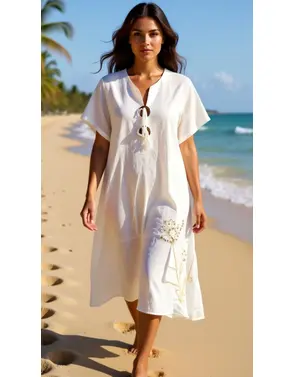 Garde-robe - Lang kleed - Ecru