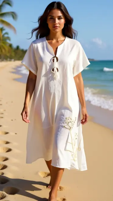 Garde-robe - Lang kleed - Ecru