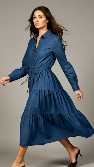 Garde-robe - Halflang Kleedje - Jeans