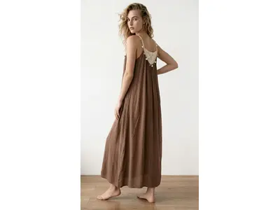 Garde-robe - Lang kleed - Bruin