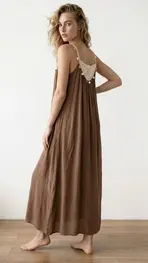 Garde-robe - Lang kleed - Bruin