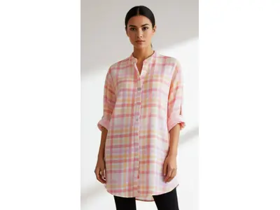 Garde-robe - Kort Kleedje - Oranje-ecru