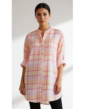 Garde-robe - Kort Kleedje - Oranje-ecru