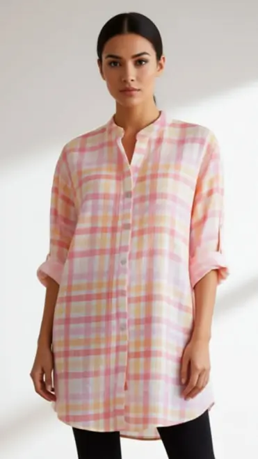 Garde-robe - Kort Kleedje - Oranje-ecru