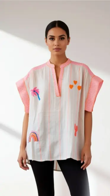 Garde-robe - Blouse - Roze-beige