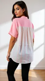 Garde-robe - Blouse - Roze-beige